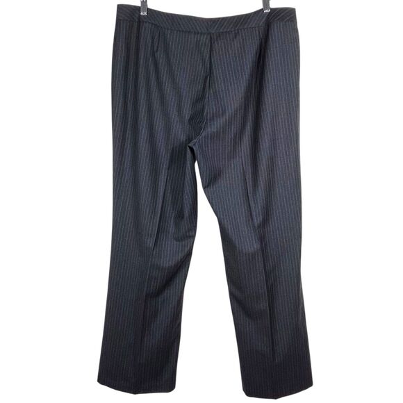 LAFAYETTE 148 100% Wool Wide Leg Dress Pant Size 16 High Rise Straight Gray  EUC - Picture 2 of 14